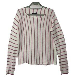 Weekend Max Mara Women’s Knit Sweater Pink Stripe Cotton Blend Italy Size S